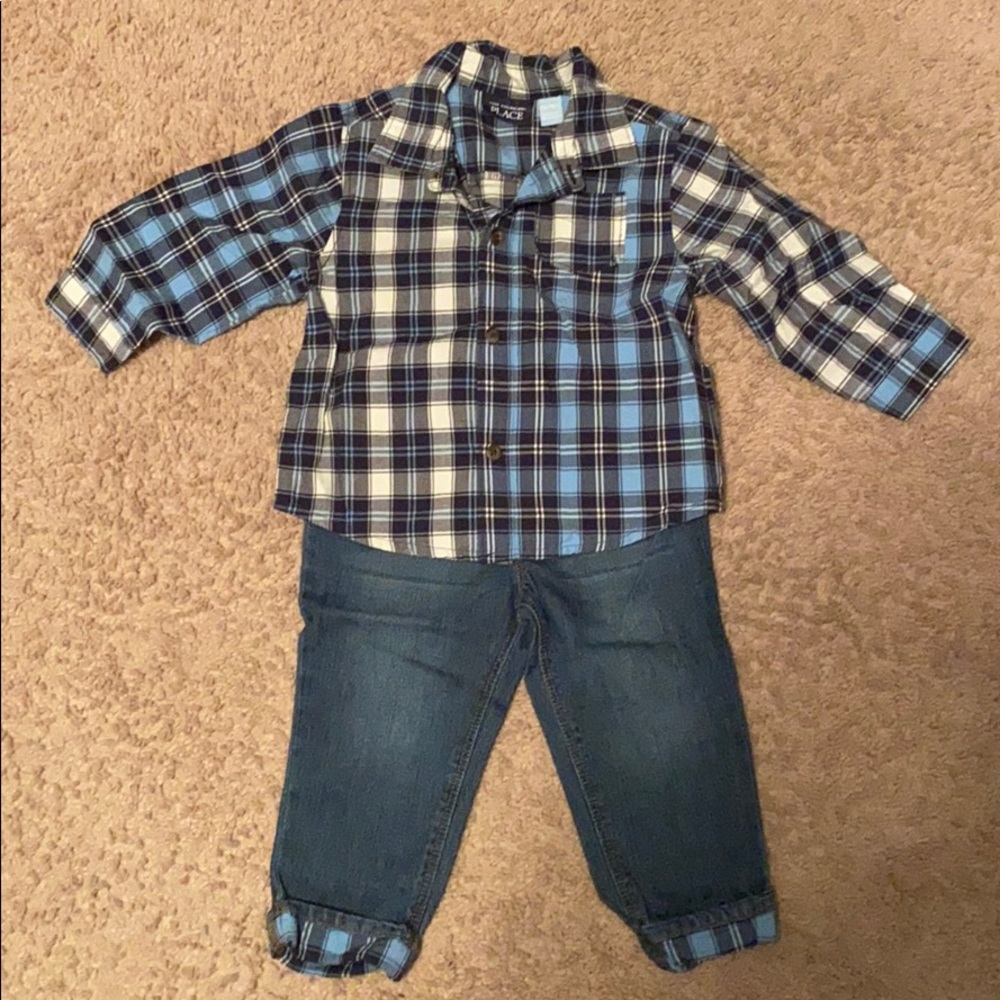 Button down top and pant set